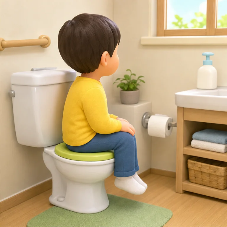 배가 꼬물꼬물하면, 똥이 마렵다는 신호일지도 몰라요.
똥은 화장실에서 하는 거예요.
혼자 하기 어려울 때는 어른에게 말해요.