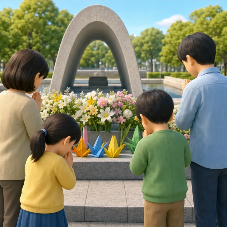 この日は、静かにお祈りをします。
亡くなった人のことを思います。
もう戦争が起きないように、平和を願います。