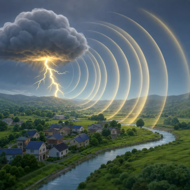 With thunder, you may first see a bright flash.
After that, you may hear a rumbling sound.
If the sound is loud and surprises you, it is okay to cover your ears.