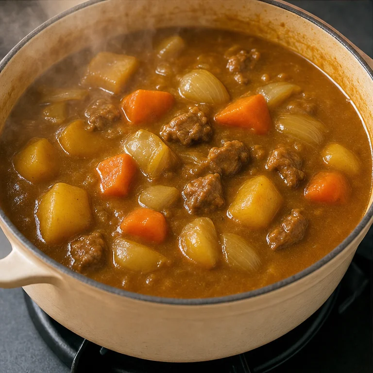 カレーは、具を鍋で煮て作ります。
煮ると、野菜がやわらかくなります。
あついので、作るときは大人と一緒です。
