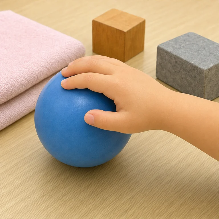 When you touch with your hands, you can learn many things.
You can feel soft, hard, and smooth.
Do not touch hot things.
