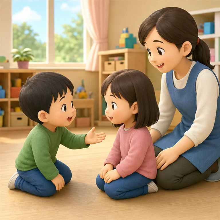 When you play with friends, you feel many different things.
When you do not like something, it is okay to say, “Please stop.”
When you feel happy, you say, “Thank you.”