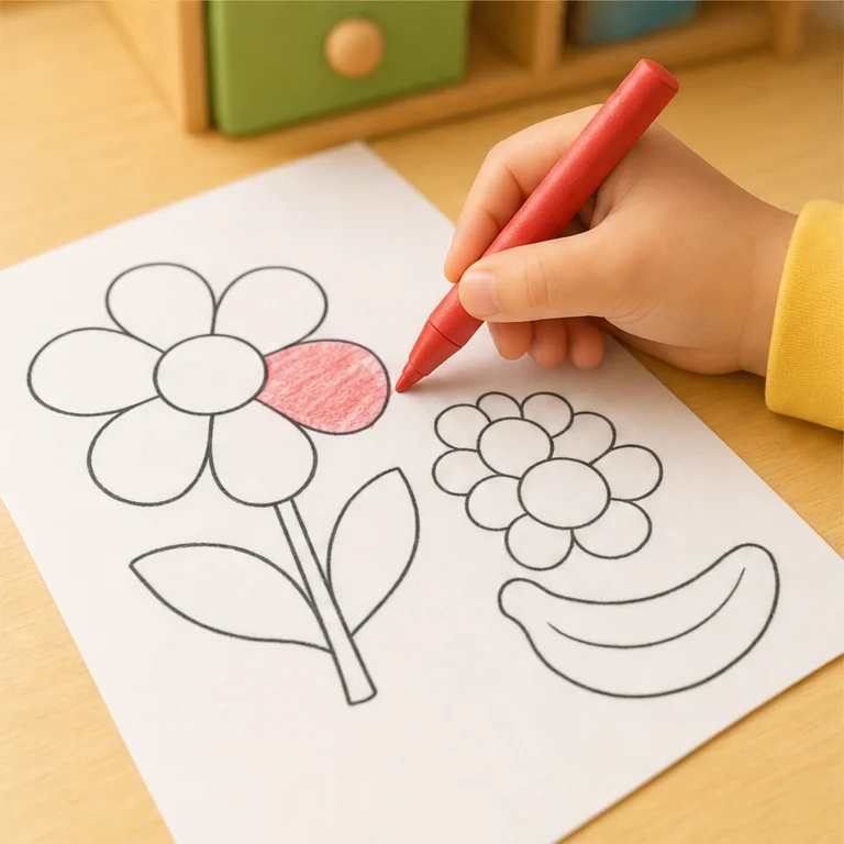 Look carefully at the lines and color slowly.
It is easier to color if you do a little at a time.
It is okay if you go outside the lines. Let's enjoy coloring.
