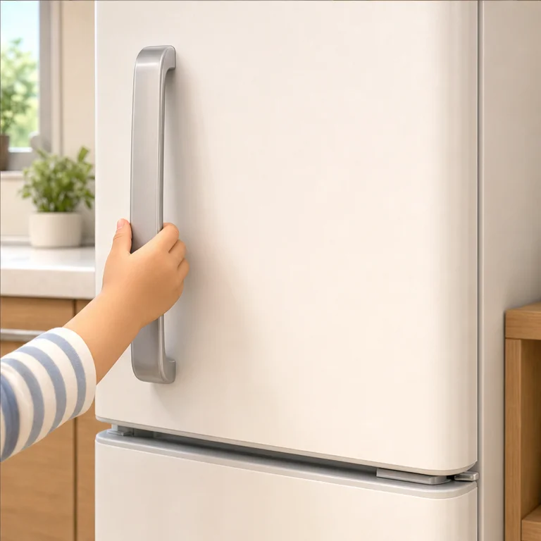 When we open the refrigerator, the cold air inside comes out.
After using it, we close the door tightly.
It is important not to leave it open.