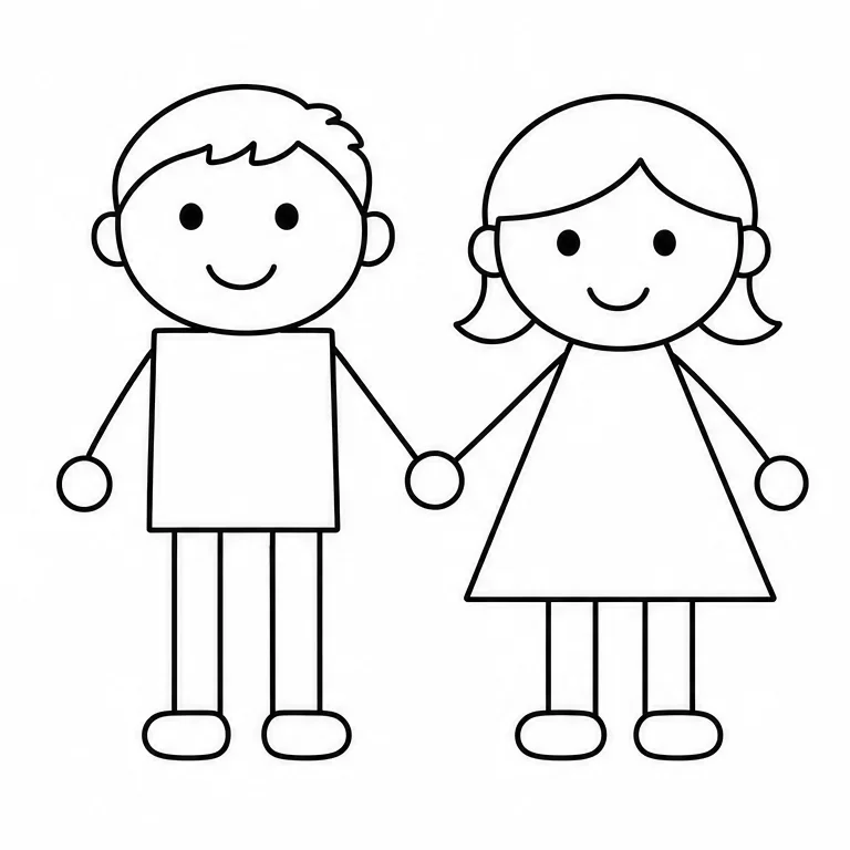お絵描きの練習「パパ、ママ」