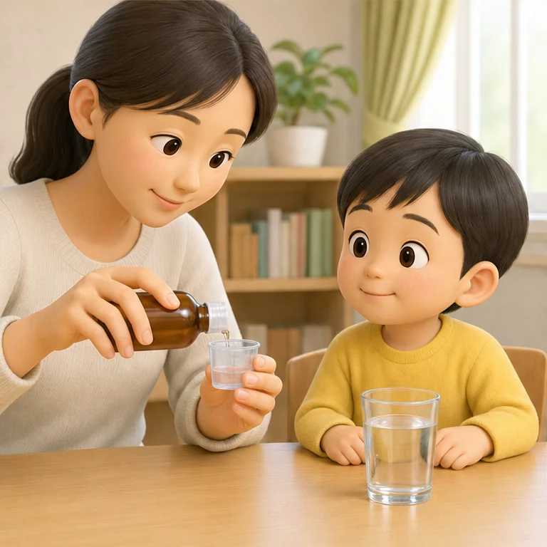 くすりは、決まった量があります。
多すぎても、少なすぎてもよくありません。
飲むときは、必ず大人といっしょです。