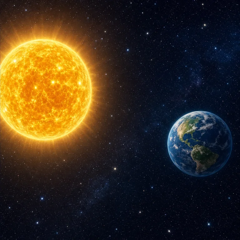 太陽も、星のなかまです。
太陽は、地球に近い星です。
近いので、昼はとても明るく見えます。
