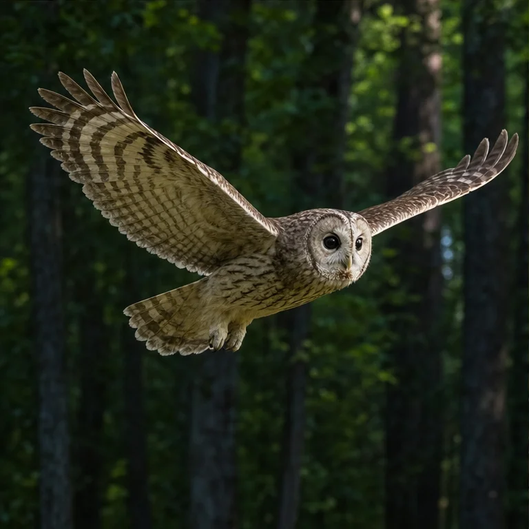 An owl’s feathers are soft.
The sound they make when flying is very small.
They can fly smoothly and quietly.
