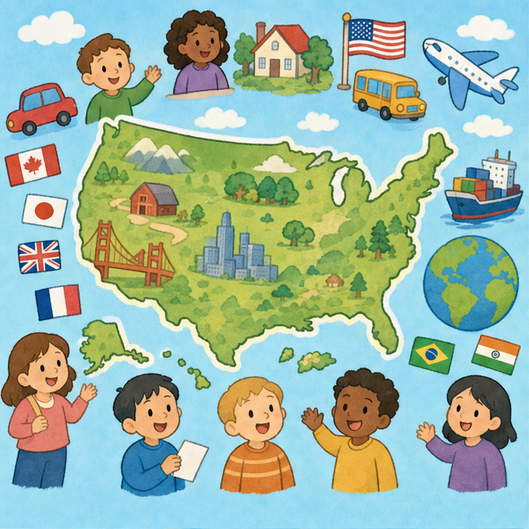 アメリカは、とても大きな国です。
たくさんの人が住んでいて、たくさんの国と、ものを買ったり売ったりしています。
だから、アメリカのリーダーが決めることは、遠くの国にも届くことがあります。
そのリーダーを『大統領』といいます。