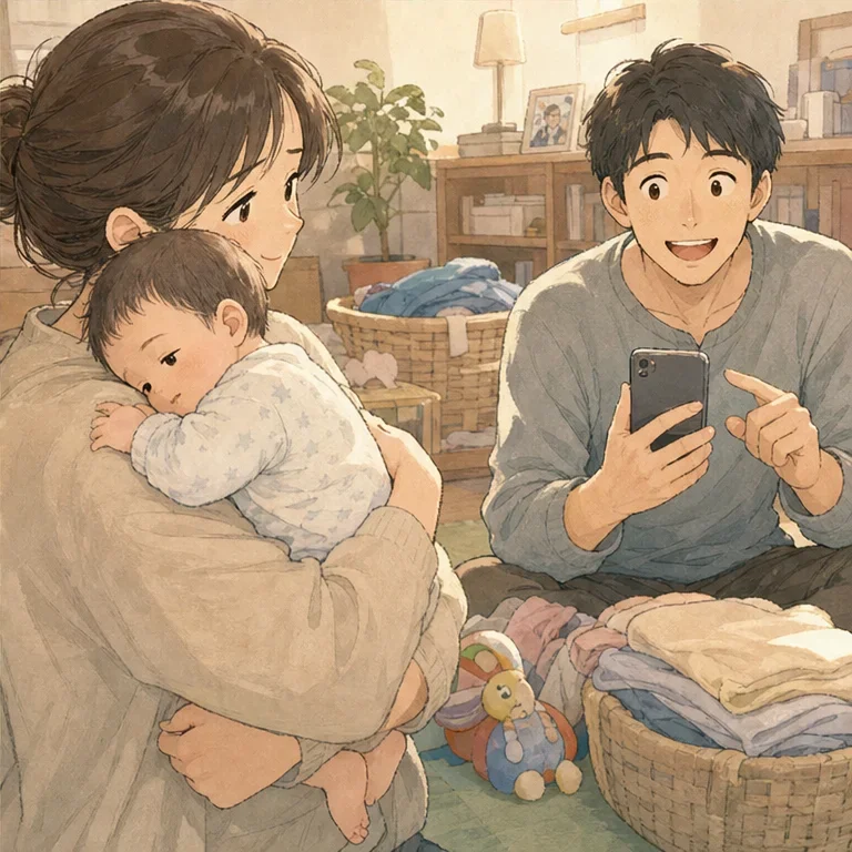 그 뒤로 몇 번이고 똑같이 뒤집기를 한 것은 아니었습니다.
아기는 큰일을 하나 해낸 듯한 얼굴로, 품 안에서 안심하고 있었습니다.
기쁘다. 정말 기쁘다. 하지만 이제는 더 이상 반듯이 누워 기다리기만 하는 아기가 아니구나 싶어, 조금은 서운하기도 했습니다.
성장은 언제나 갑작스럽고, 부모의 마음이 따라잡기도 전에 아이는 조금 앞서 나아가는 것이라고 생각했습니다.