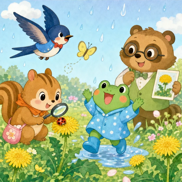봄이 되면, 꽃과 풀이 씩씩하게 자랍니다.
나비와 무당벌레도 밖으로 나옵니다.
새소리와 빗소리도 봄의 즐거운 표시입니다.