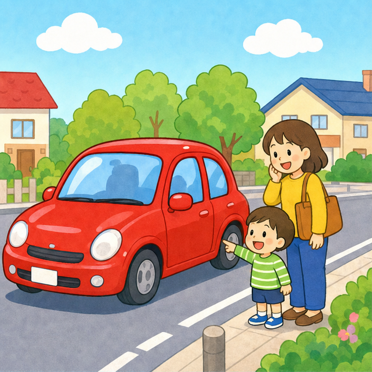 自動車は、道路を走る乗り物です。
人が乗って、おでかけすることができます。
歩くより遠いところへ、早く行けることがあります。
みんなの町でも、いろいろな自動車が走っています。