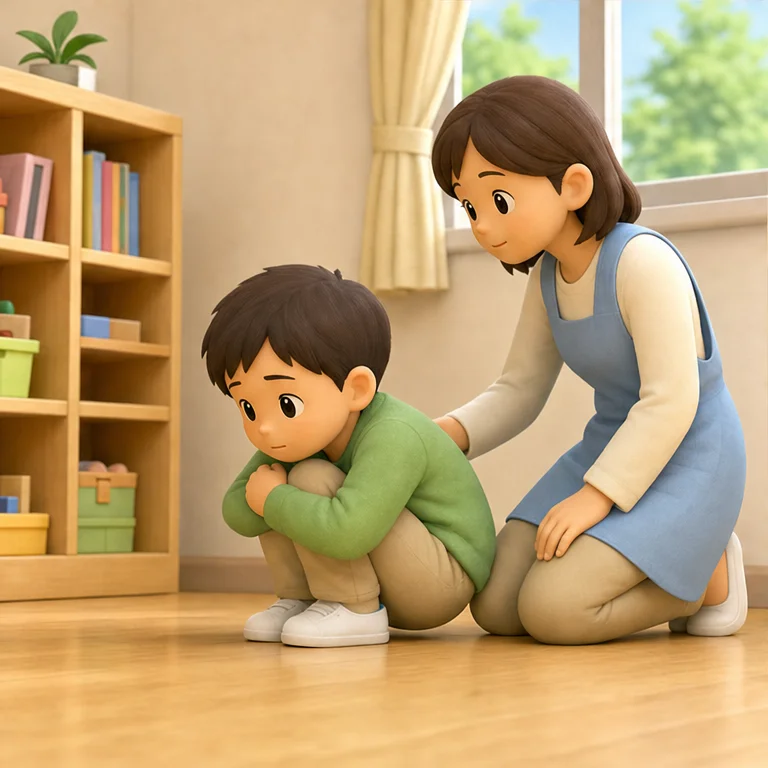 If you run while it is shaking, you might fall.
Move a little away from windows and shelves.
Listen to the adult’s voice and wait calmly.