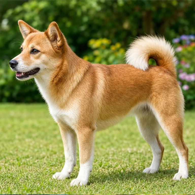 A dog has a nose for smelling.
It has ears for hearing sounds.
It can move its tail, too.