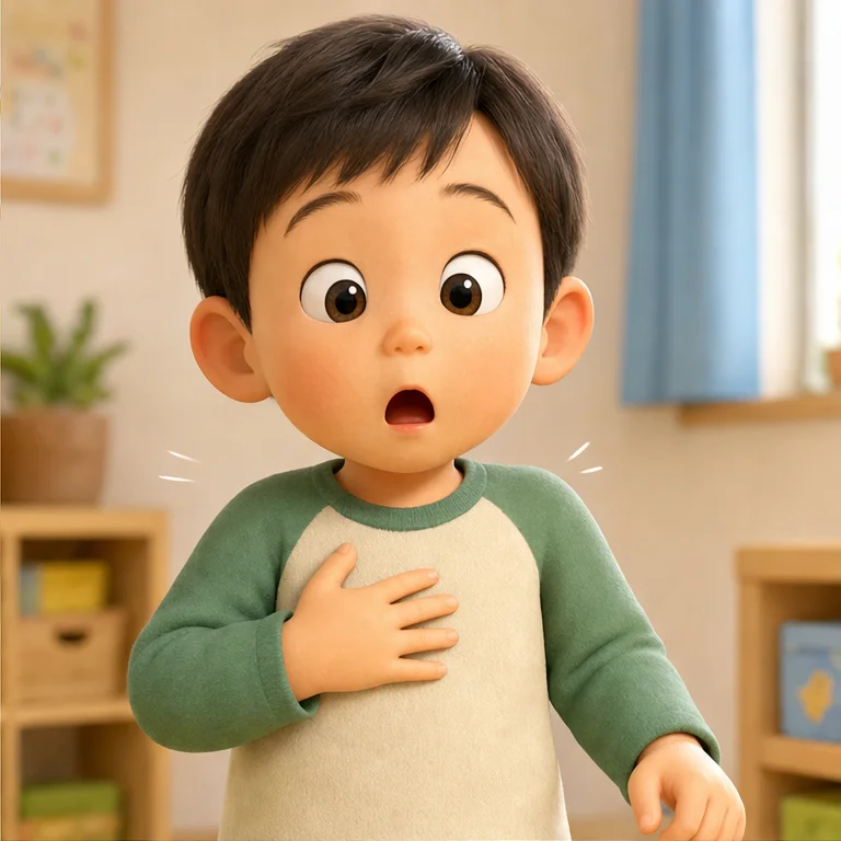 When you feel surprised, your eyes may get big.
Your chest may go thump-thump, too.
Your body may suddenly move or become stiff.