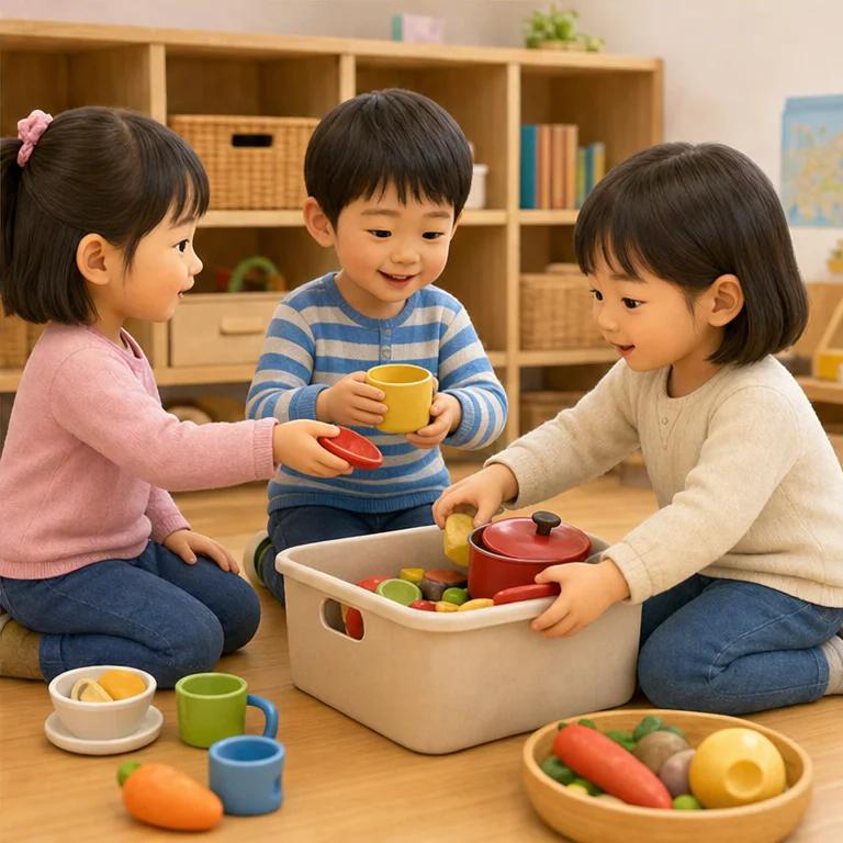 친구와 놀 때는 순서를 지켜요.
도구는 모두 함께 나누어 써요.
놀고 난 뒤에는 원래 있던 자리에 정리해요.