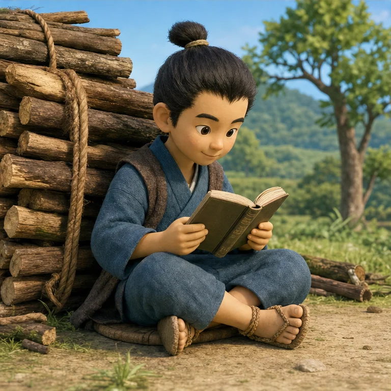 손토쿠는, 배우는 것도 소중히 여겼습니다.
바쁠 때도, 책을 읽으며 공부했습니다.
아는 것은, 사람을 돕는 힘이 됩니다.