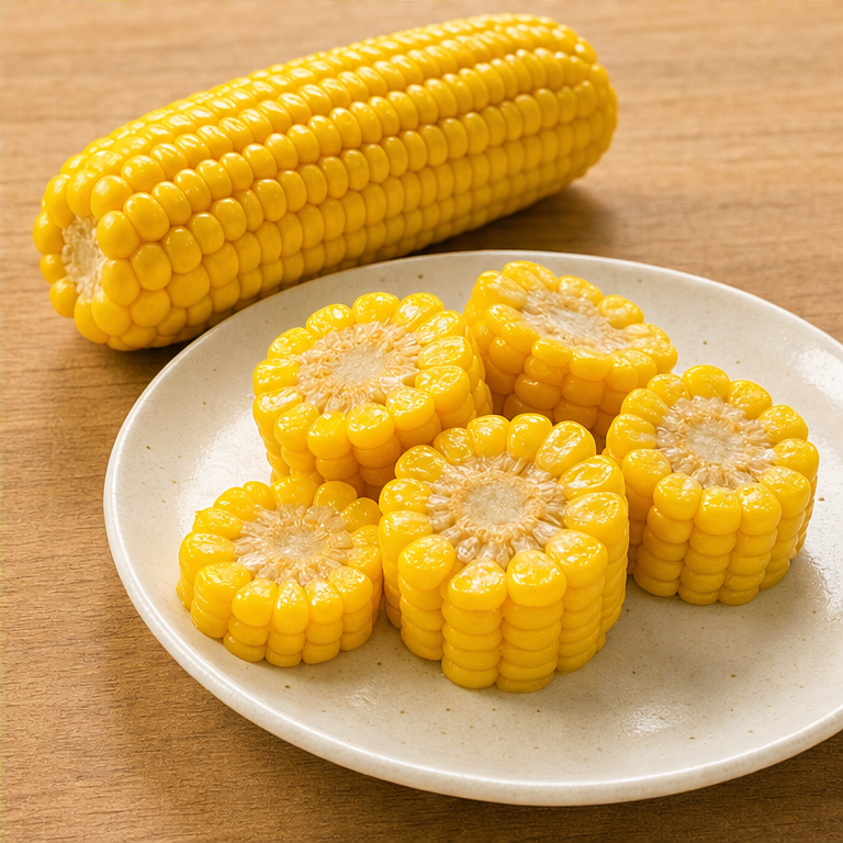 とうもろこしは、ゆでたり、焼いたりして食べます。
粒をかじると、ぷちぷちします。
あまい味がすることが多いです。