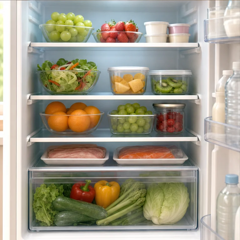 Food can spoil more easily if it is left in a warm place for a long time.
When we put it in the refrigerator, it becomes less likely to spoil.
That is why we can store food carefully.
