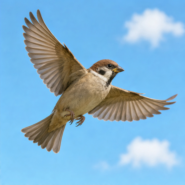多くの鳥は、空を飛びます。
つばさを広げて、パタパタ動かします。
羽は、飛ぶときに大切です。