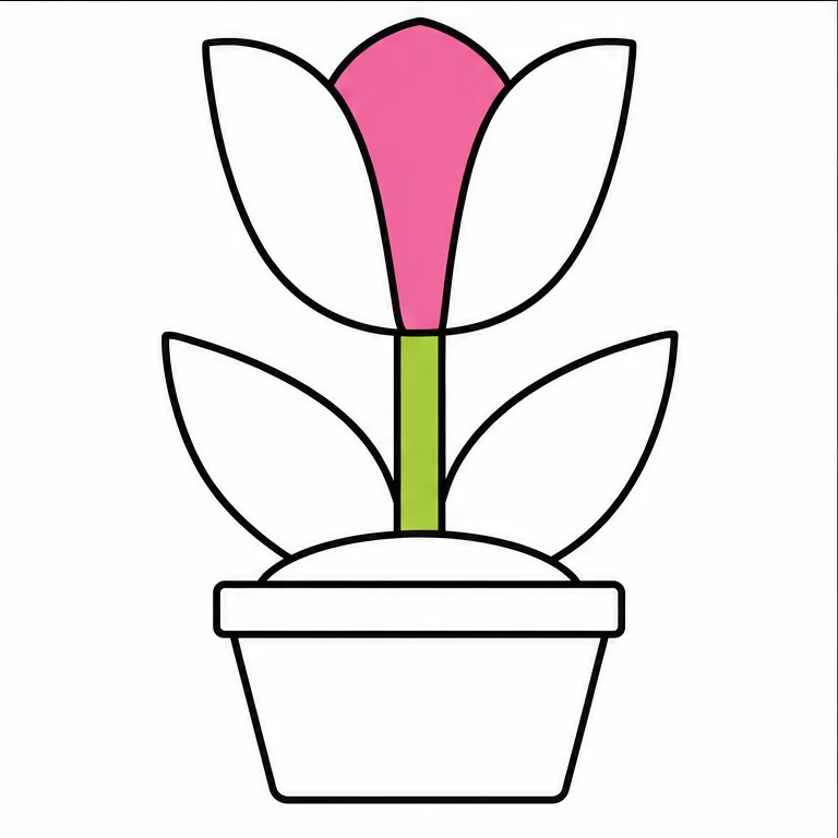 A little bit has already been colored.
Try coloring the rest in the white spaces.
You can use the same colors as the sample, or any colors you like.