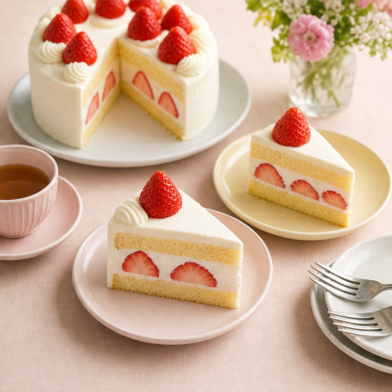 ケーキは、誕生日やお祝いで食べることがあります。
おやつの時間に食べることもあります。
あまいので、少しずつおいしく食べます。
