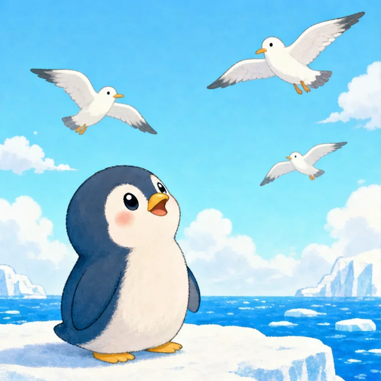 空を飛びたいペンギン