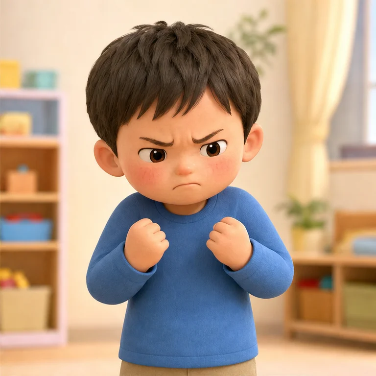 When you are angry, your face may feel hot.
You may also squeeze your hands tightly.
Your voice may get louder too.