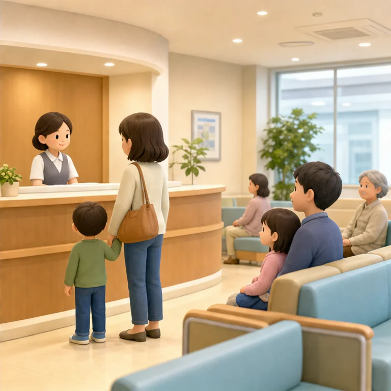 병원에 도착하면 접수를 합니다.
그다음 대기실에서 차례를 기다립니다.
기다릴 때는 조용히 지냅니다.