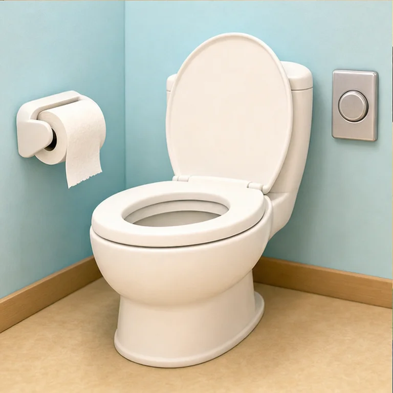 After using the toilet, gently wipe with paper.
When you are finished, flush.
Keep it clean for the next person who will use it.