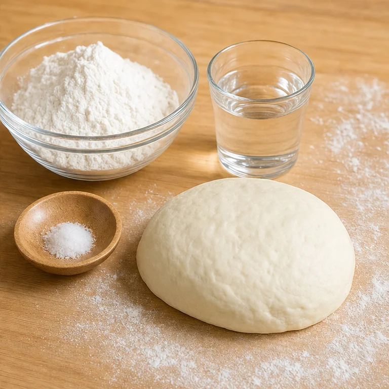Udon is made from wheat flour.
Water and other things are added to the wheat flour, and it is kneaded well.
When it is kneaded, it becomes soft dough.