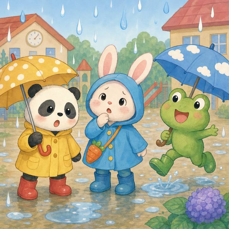 梅雨になると、雨の日がふえます。
おそとでいっぱい遊べないと、ちょっといやだなと思うこともあります。
でも、雨の日にも見つけられるすてきなものがあります。