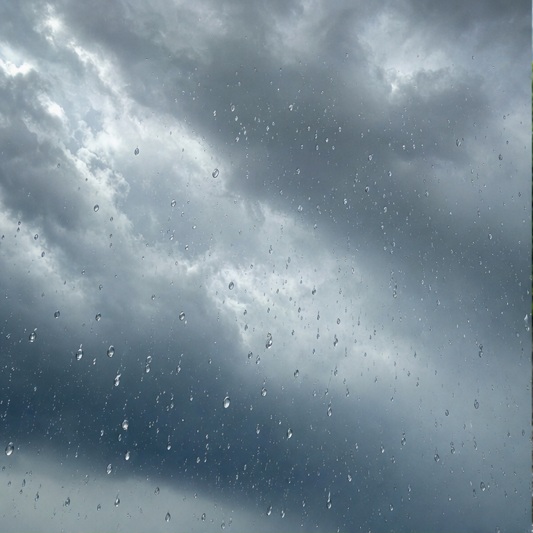 雨は、空の雲から落ちてくる水のつぶです。
小さな水のつぶが、たくさん降ってきます。
雨の日は、空がくらく見えることがあります。