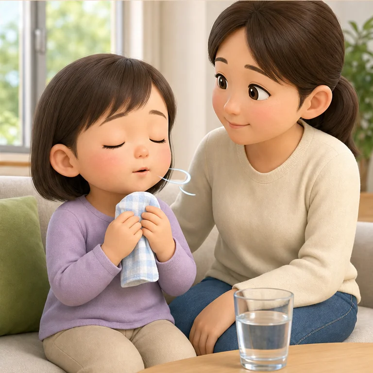 泣いたあとは、ゆっくり息をしてみましょう。
ハンカチで涙をふいてもいいです。
安心できる人に話すと、気持ちが少し落ち着くことがあります。
