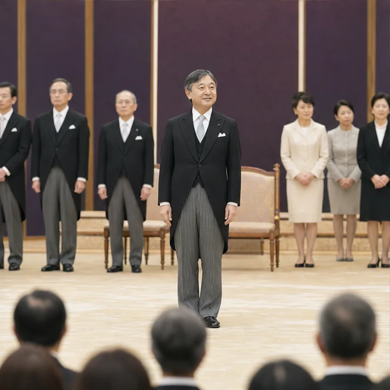 天皇陛下は、国の大切な式に出ます。
おめでたい日や、大事な行事であいさつをします。
みんなが安心してくらせるように願います。