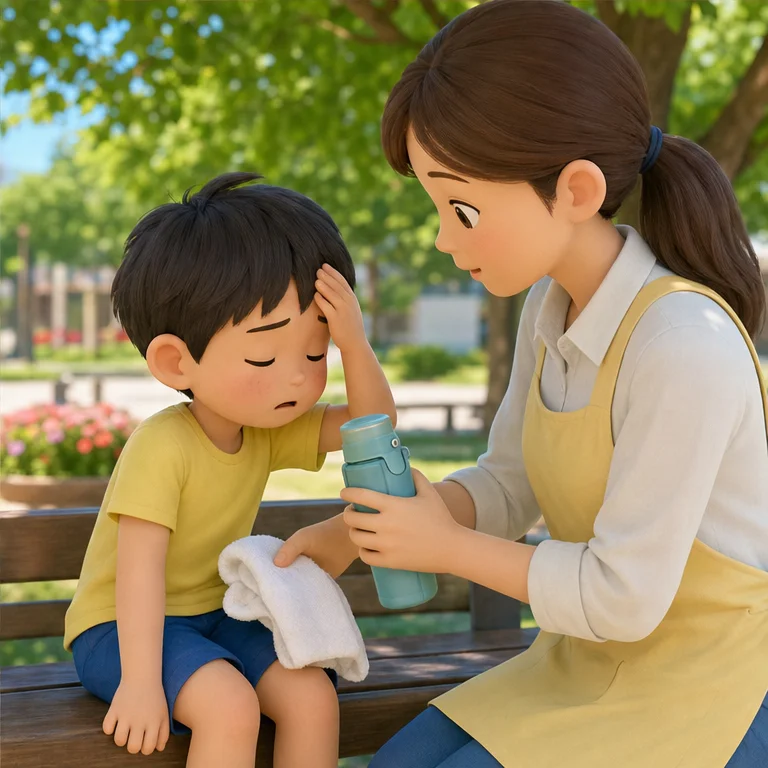 머리가 아플 때는 어른에게 말해요.
어지러울 때나 속이 좋지 않을 때도 말해요.
참지 말고 바로 알려요.