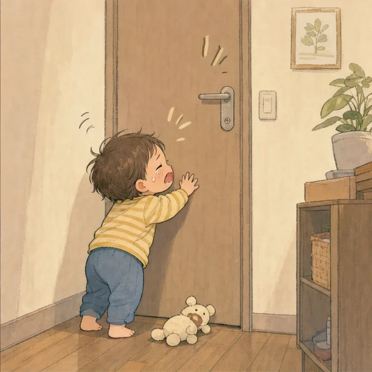 문을 닫은 순간, 복도에서 작은 발소리가 들렸습니다.
다음 순간, ‘으아앙!’ 하고 큰 울음소리가 났습니다.
저는 화장실 안에서 몇 번이고 ‘여기 있어’, ‘금방 나갈게’ 하고 말을 걸었습니다.
고작 문 한 장인데, 아이에게는 세상 끝까지 떨어진 것처럼 느껴졌을지도 모릅니다.