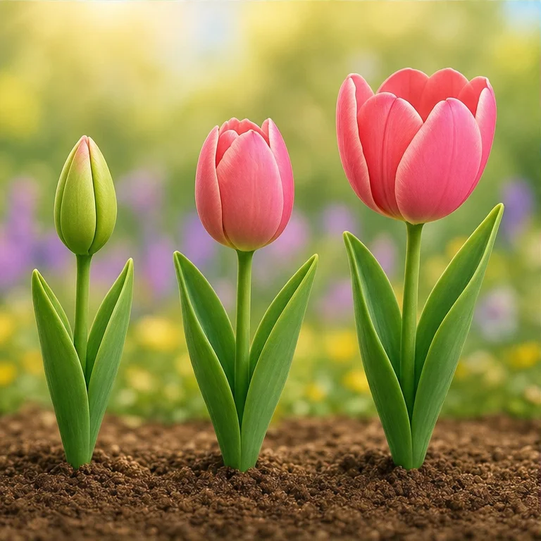 At first, a flower is a small bud.
The bud opens little by little.
When it opens wide, we say the flower has bloomed.