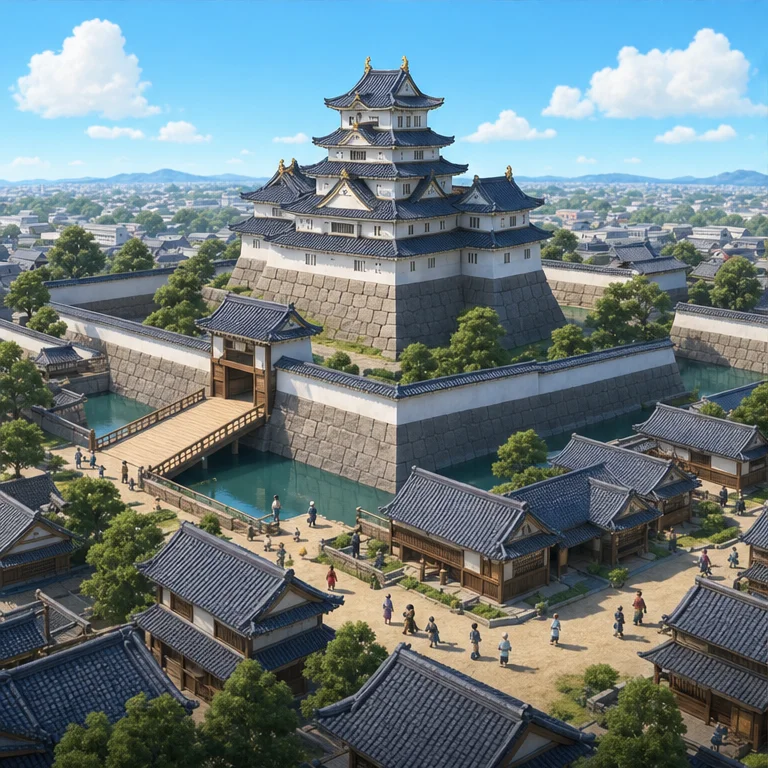 家光は、江戸で仕事をしました。
江戸は、今の東京のあたりです。
江戸には、お城や町がありました。